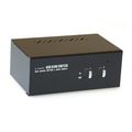 2-Poorts Dual-Monitor DVI/VGA KVM Switch met Audio