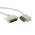 25 aderige printerkabel met haakse centronics connector rechtsom