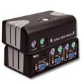 KVM 2-port PS/2, desktop model, incl 2 KVM kabels
