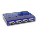 USB2.0 4-Port HUB + Netadapter + 1,5m Kabel Type A-B