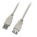 USB2.0 Extension A-A, male/female, grey 1.8m