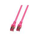 Cat.6 STP patchkabel roze   0,5m