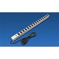 Spanningsslof aluminium, IEC-320, 16-voudig