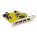 Sunix USB 2.0 PCI express kaart Externe connectoren: 4x USB A (female)