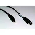USB 2.0 A male <-> B male. Zwart  1m