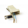 9-Polig Sub-D naar Modulair Adapters 30&micro; Goud