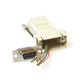 9-Polig Sub-D MALE naar Modulair Adapters 30&micro; Goud