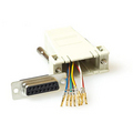 15-Polig Sub-D naar Modulair Adapters 30&micro; Goud