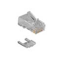 RJ45 connector UTP met 50mu goldplating v. Cat.6 massieve kabel