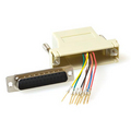 25-Polig Sub-D naar Modulair Adapters 30&micro; Goud