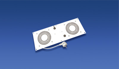 Naar omschrijving van MBM1004 - Inlegmodule bodem/dak, 2-voudige ventilator-unit met bekabeling