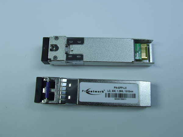 Naar omschrijving van PN-SFP-LX - SFP Module, 1.063/1.25Gbps Gigabit Ethernet, 1310nm, LC Connector, 10km