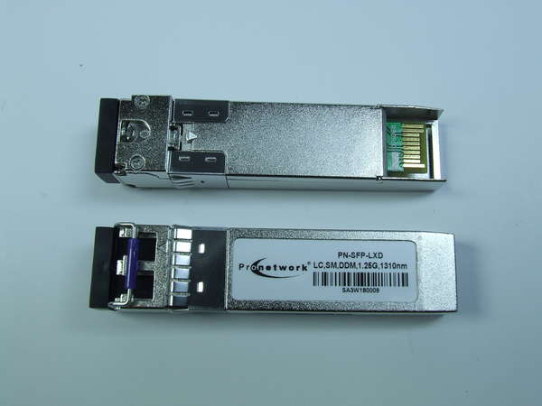 Naar omschrijving van PN-SFP-LXD - SFP Module, 1.063/1.25Gbps Gigabit Ethernet, 1310nm, LC Connector, 10km DD